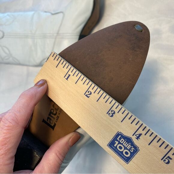 Laredo Tan Brown Tassel Pointed Toe Leather Western Rodeo Cowgirl Boots SZ 5.5M - Picture 10 of 11